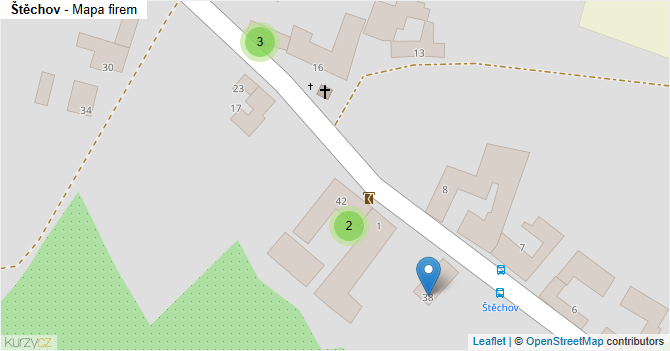 Štěchov - mapa firem