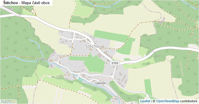 Štěchov - mapa části obce