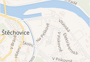 Na Peškově v obci Štěchovice - mapa ulice