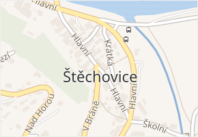 Štěchovice v obci Štěchovice - mapa části obce