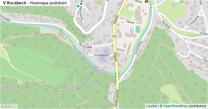 V Kocábech - mapa podnikání