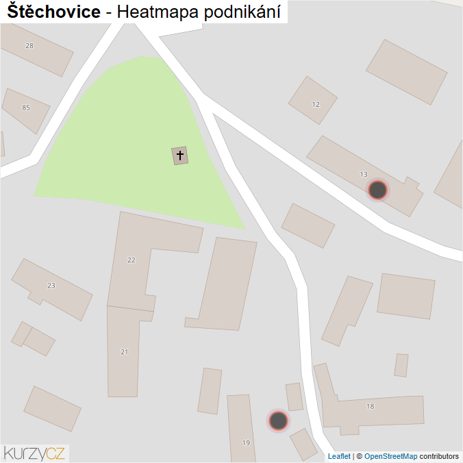 Mapa Štěchovice - Firmy v obci.