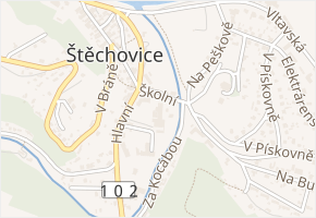 Hlavní v obci Štěchovice - mapa ulice
