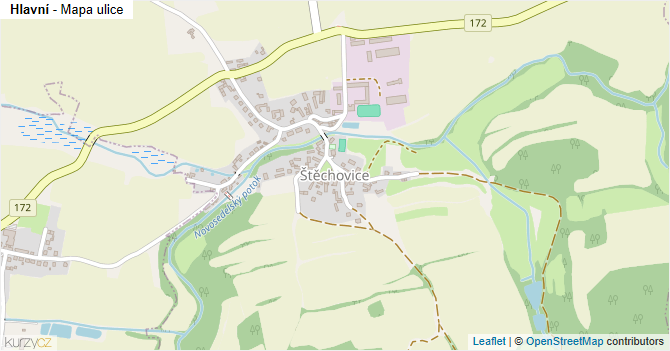 Hlavní - mapa ulice