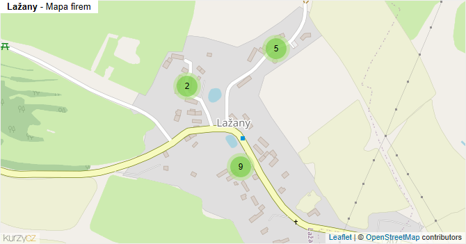 Lažany - mapa firem