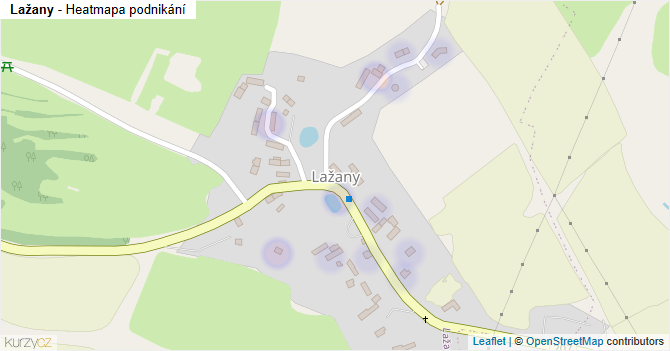 Lažany - mapa podnikání