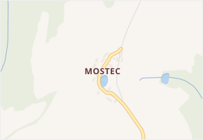 Mostec v obci Štědrá - mapa části obce