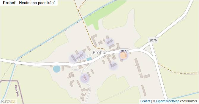 Prohoř - mapa podnikání