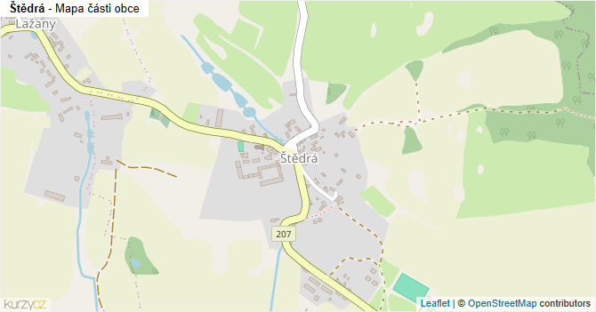 Štědrá - mapa části obce
