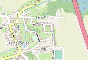 A. Sklenáře v obci Stehelčeves - mapa ulice