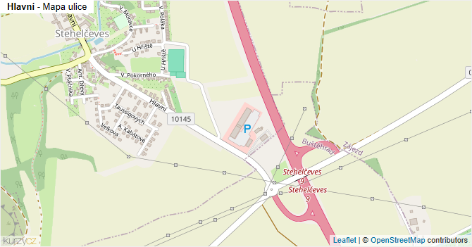 Hlavní - mapa ulice