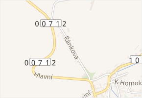 Řánkova v obci Stehelčeves - mapa ulice