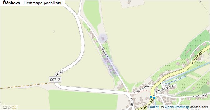 Řánkova - mapa podnikání
