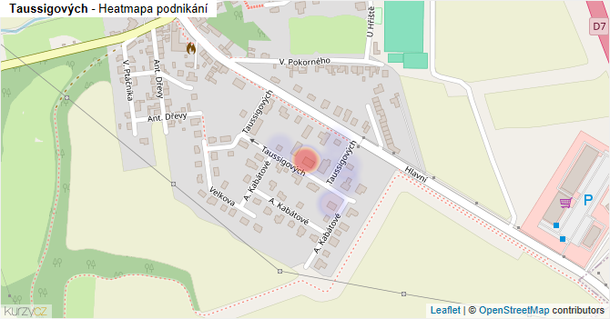 Taussigových - mapa podnikání