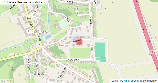 U Hřiště - mapa podnikání