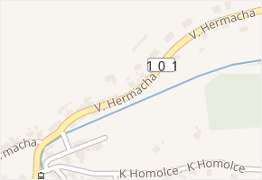 V. Hermacha v obci Stehelčeves - mapa ulice