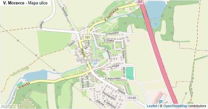 V. Moravce - mapa ulice