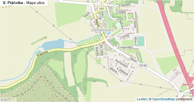 V. Ptáčníka - mapa ulice