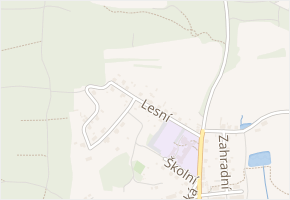 Lesní v obci Štěkeň - mapa ulice