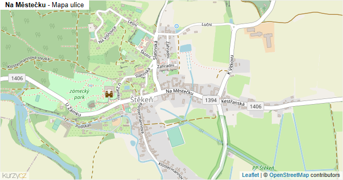 Na Městečku - mapa ulice