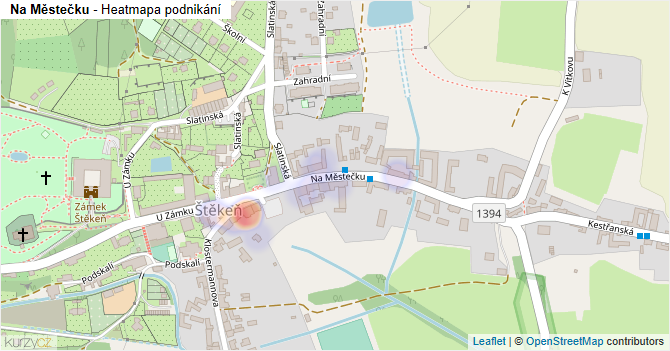 Na Městečku - mapa podnikání