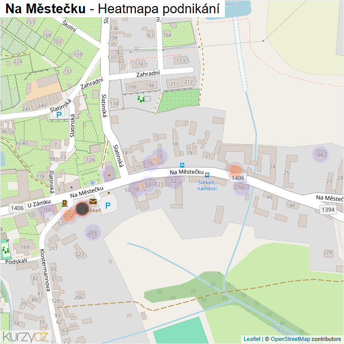 Mapa Na Městečku - Firmy v ulici.