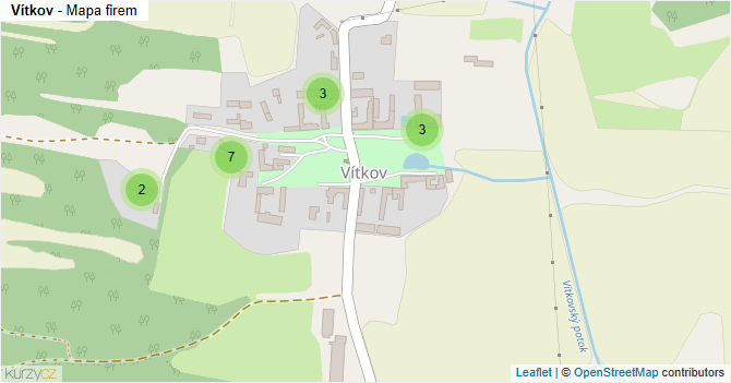 Vítkov - mapa firem