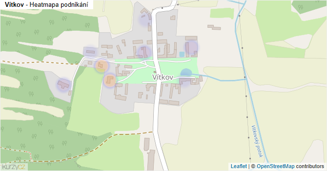 Vítkov - mapa podnikání