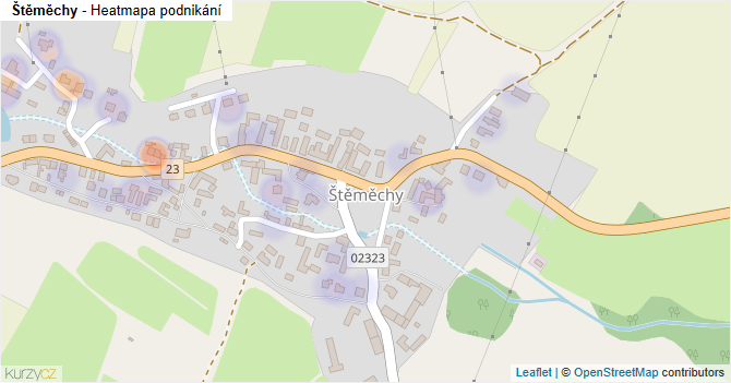 Štěměchy - mapa podnikání
