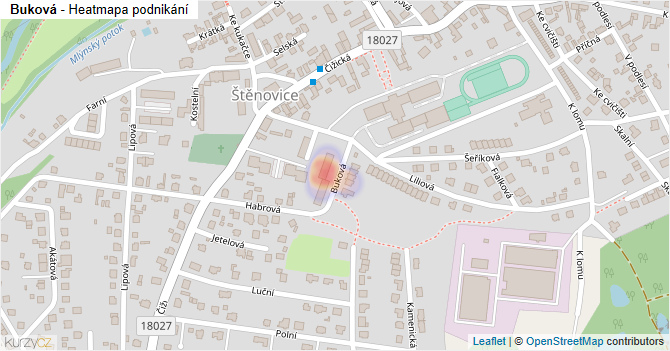 Buková - mapa podnikání