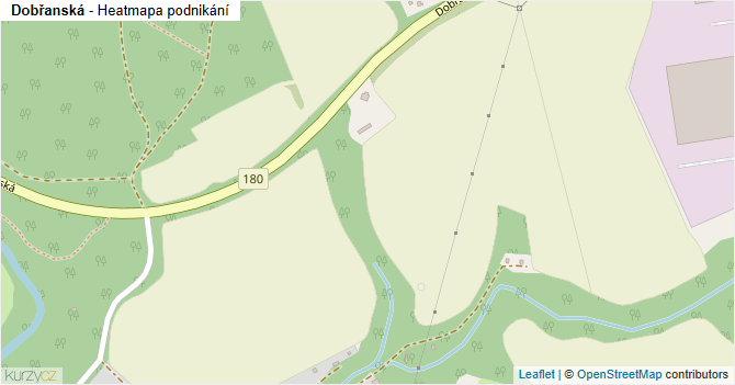Dobřanská - mapa podnikání