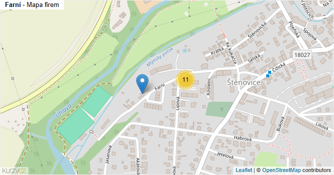Farní - mapa firem