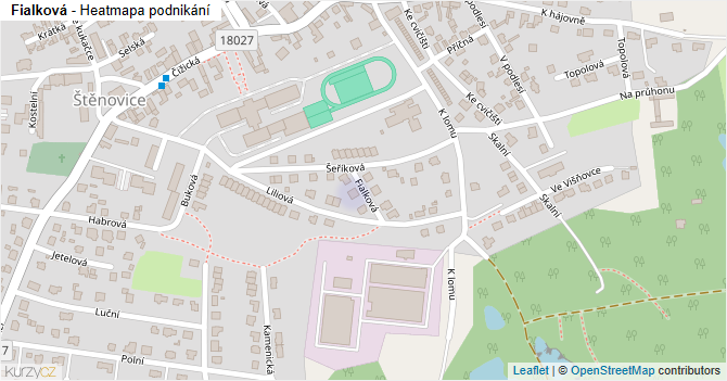 Fialková - mapa podnikání