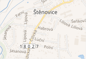 Habrová v obci Štěnovice - mapa ulice