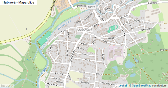 Habrová - mapa ulice
