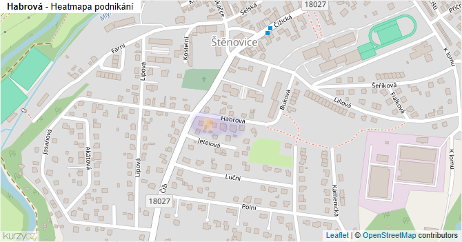 Habrová - mapa podnikání