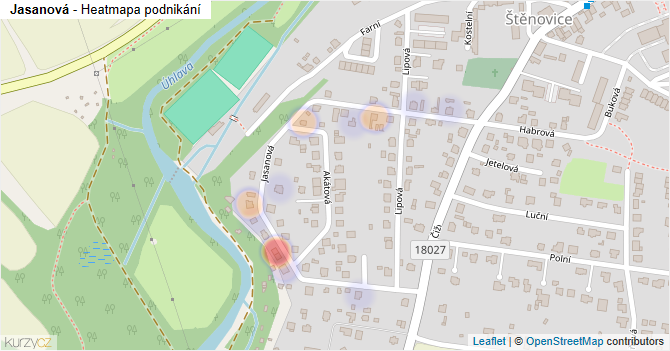Jasanová - mapa podnikání