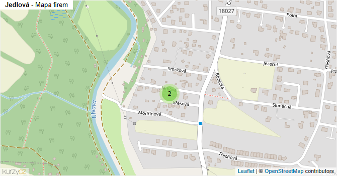 Jedlová - mapa firem