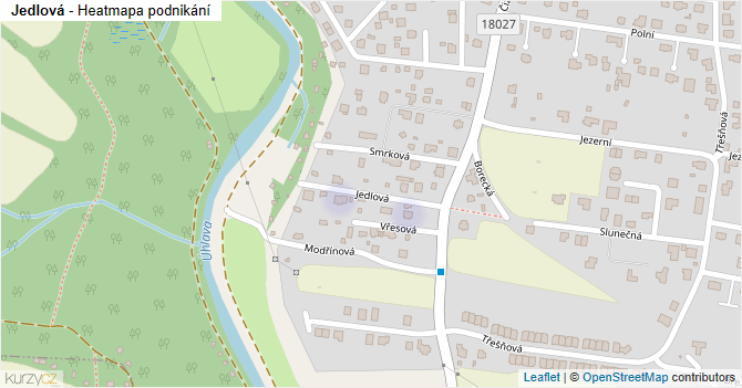 Jedlová - mapa podnikání