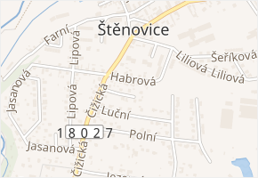 Jetelová v obci Štěnovice - mapa ulice