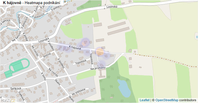 K hájovně - mapa podnikání