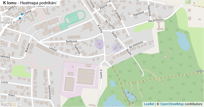 K lomu - mapa podnikání