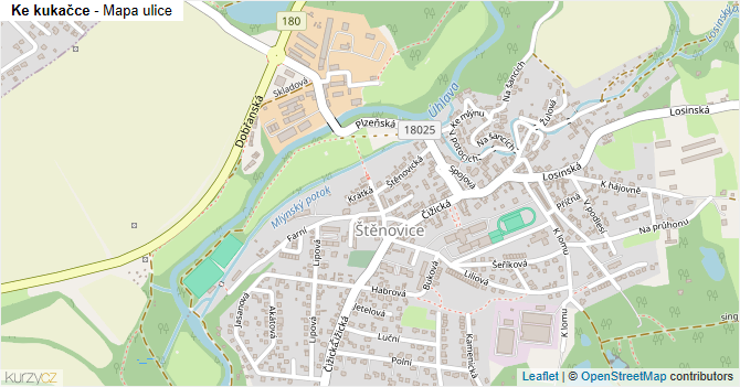 Ke kukačce - mapa ulice