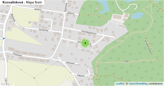 Konvalinková - mapa firem