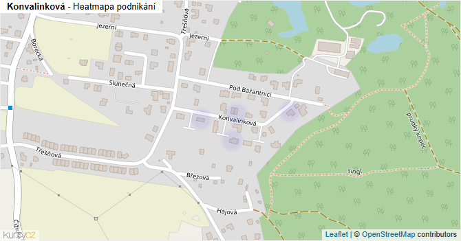 Konvalinková - mapa podnikání
