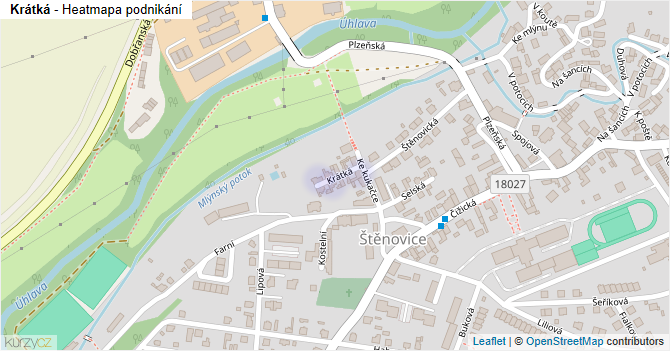 Krátká - mapa podnikání