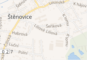 Liliová v obci Štěnovice - mapa ulice
