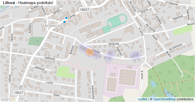 Liliová - mapa podnikání