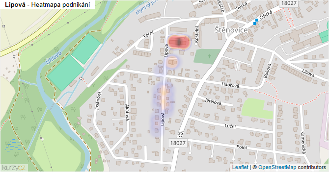 Lipová - mapa podnikání