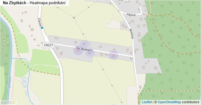 Na Zbytkách - mapa podnikání